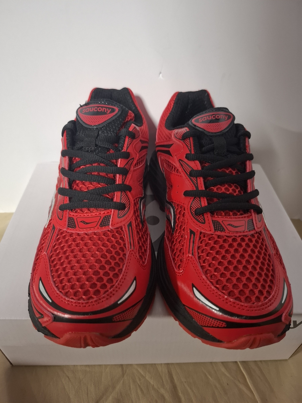 Saucony Men’s Red and Black Athletic Running Sneakers